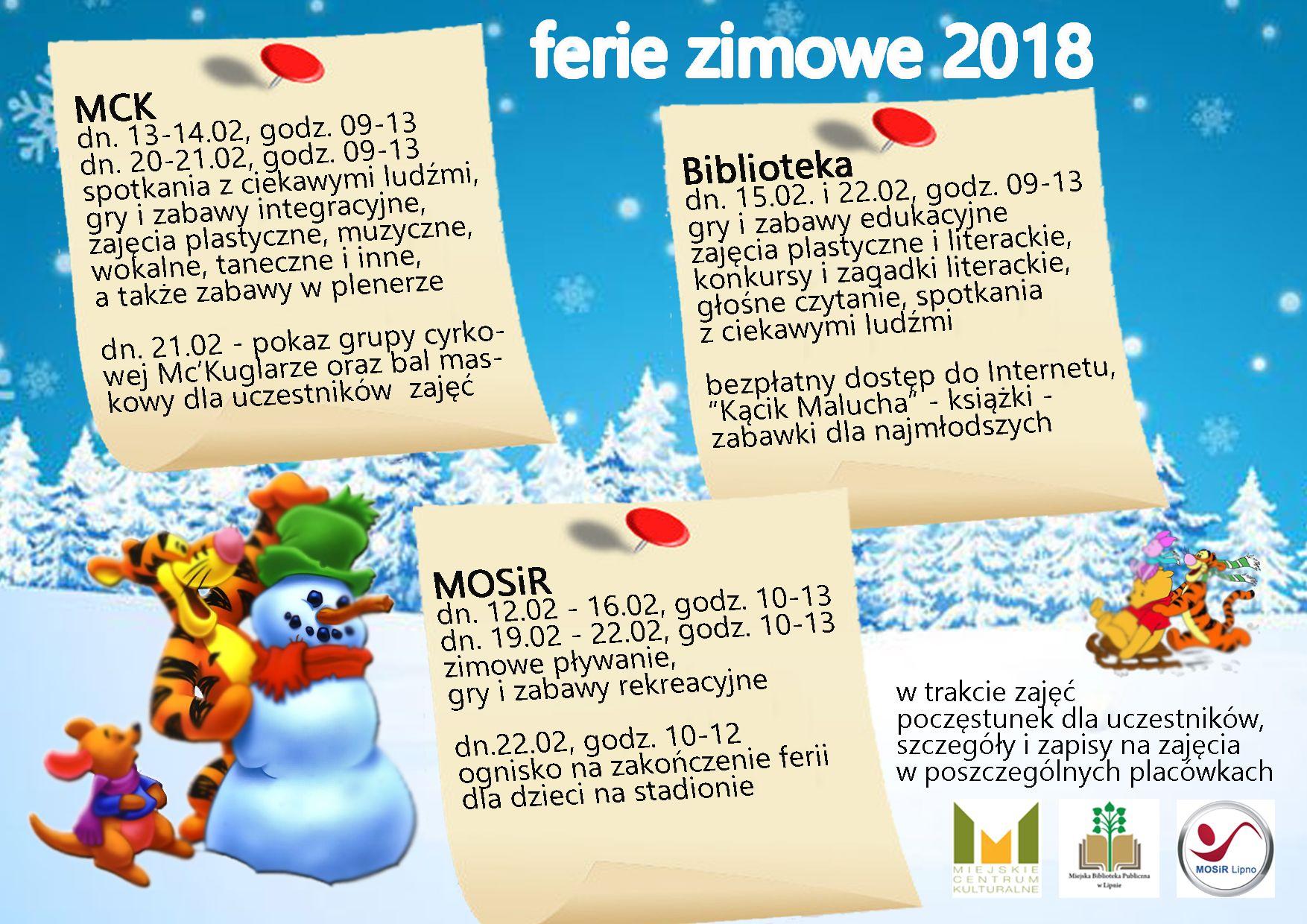 Ferie zimowe 2018