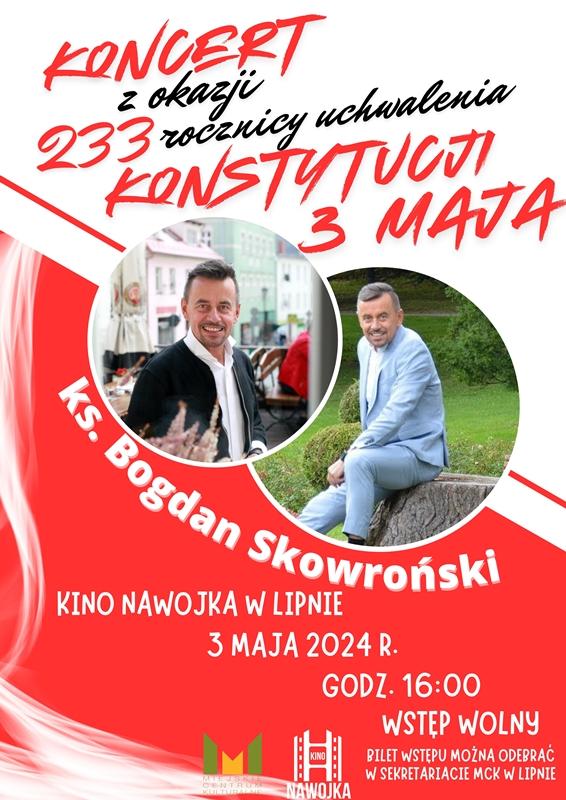 Zapraszamy na koncert a okazji 233. rocznicy uchwalenia Konstytucji 3 Maja.