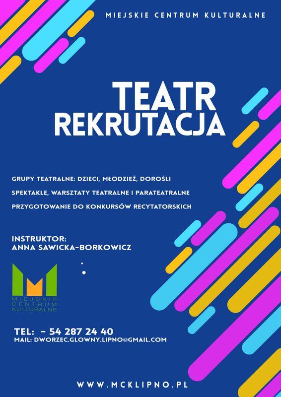 Rekrutacja na zajęcia teatralne