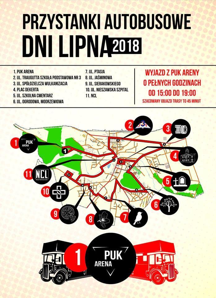 Dni Lipna 2018 r. - darmowy transport na PUK Arenę