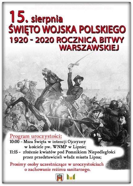 15 sierpnia - Święto Wojska Polskiego oraz 100-lecie Bitwy Warszawskiej