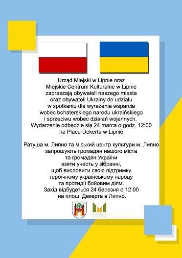 Spotkanie na rzecz solidarności z narodem ukraińskim /Зустріч солідарності з українським народом